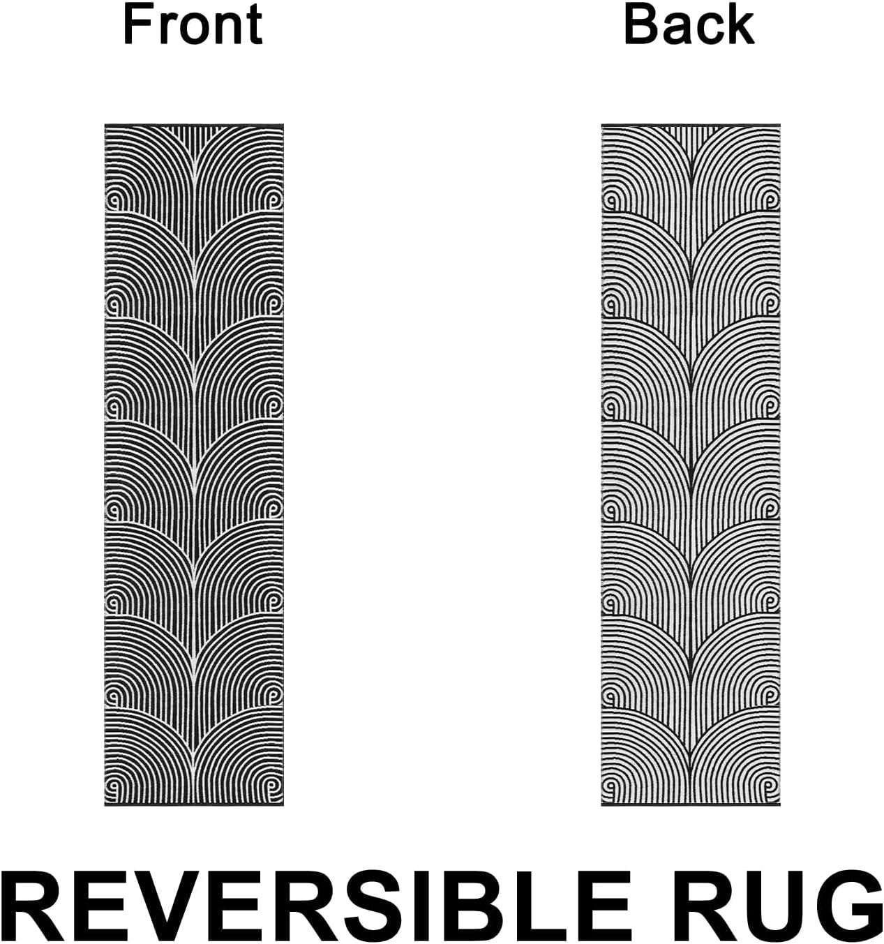 Alfombra pasillo 2.6x10ft reversible algodón tejida a mano