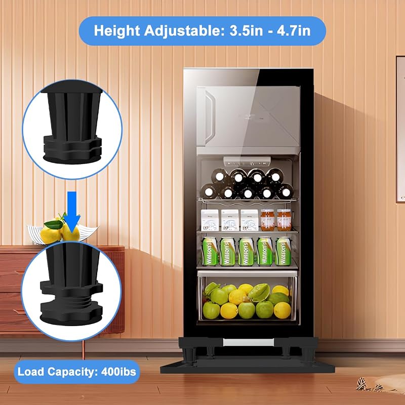 Soporte refrigerador mini con bandeja silicona 23.6x23.6"