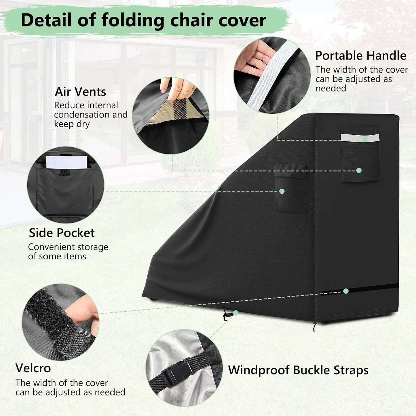 Funda silla gravedad cero impermeable plegable con bolsa