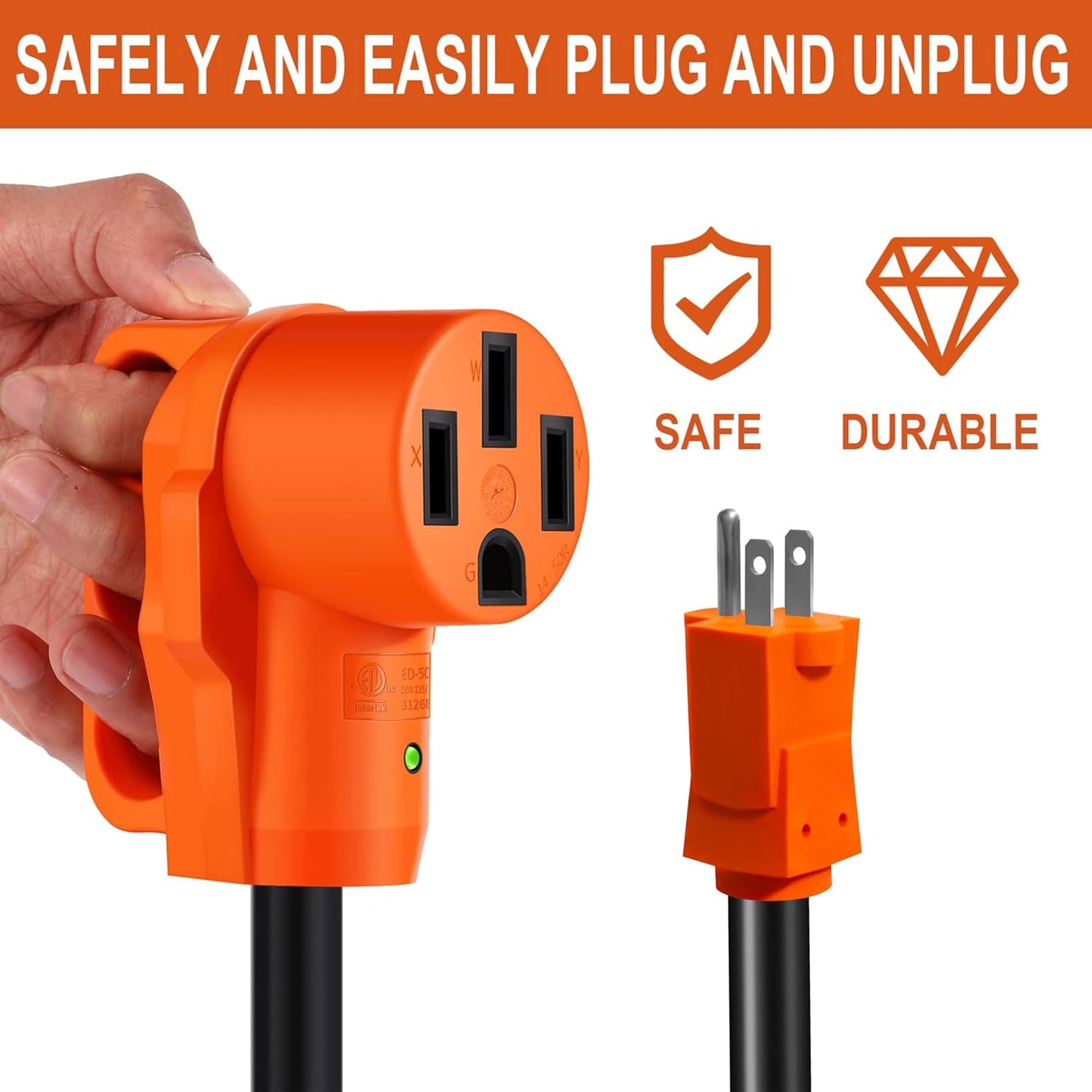 Adaptador RV 50A a 110V NEMA 14-50R LED
