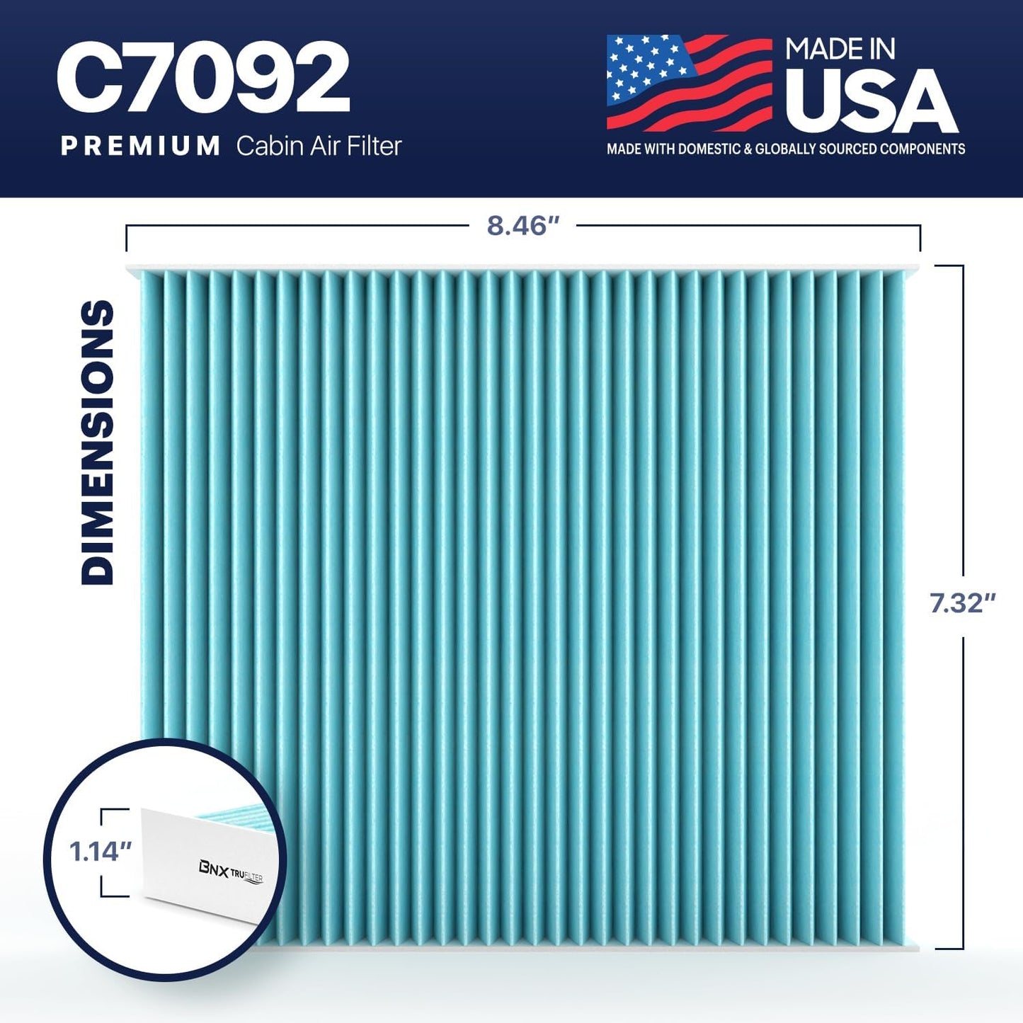 Filtro aire cabina HEPA comp Subaru Outback Toyota Prius