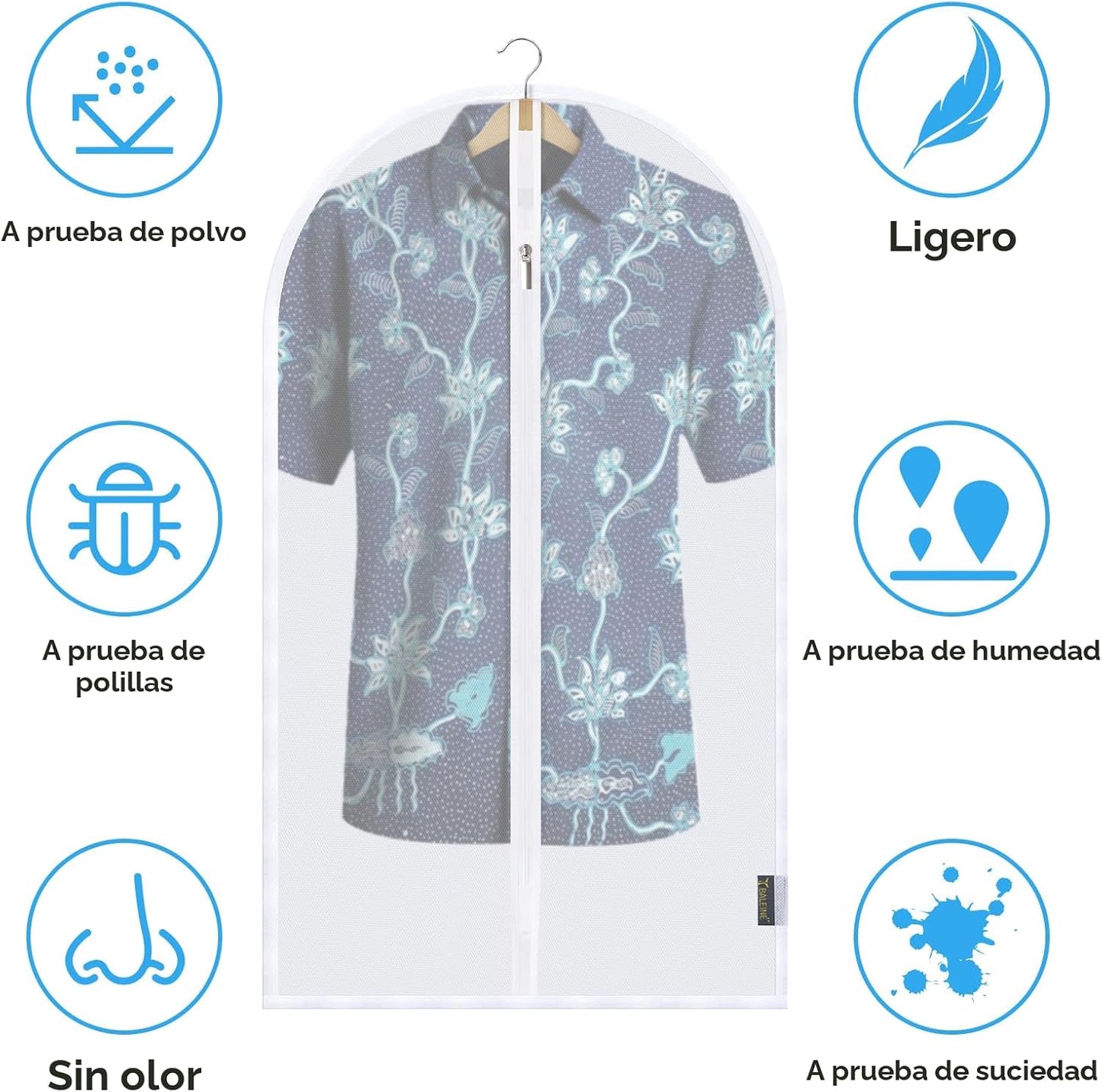 Bolsas translúcidas para ropa 40" 2 Pzas negro