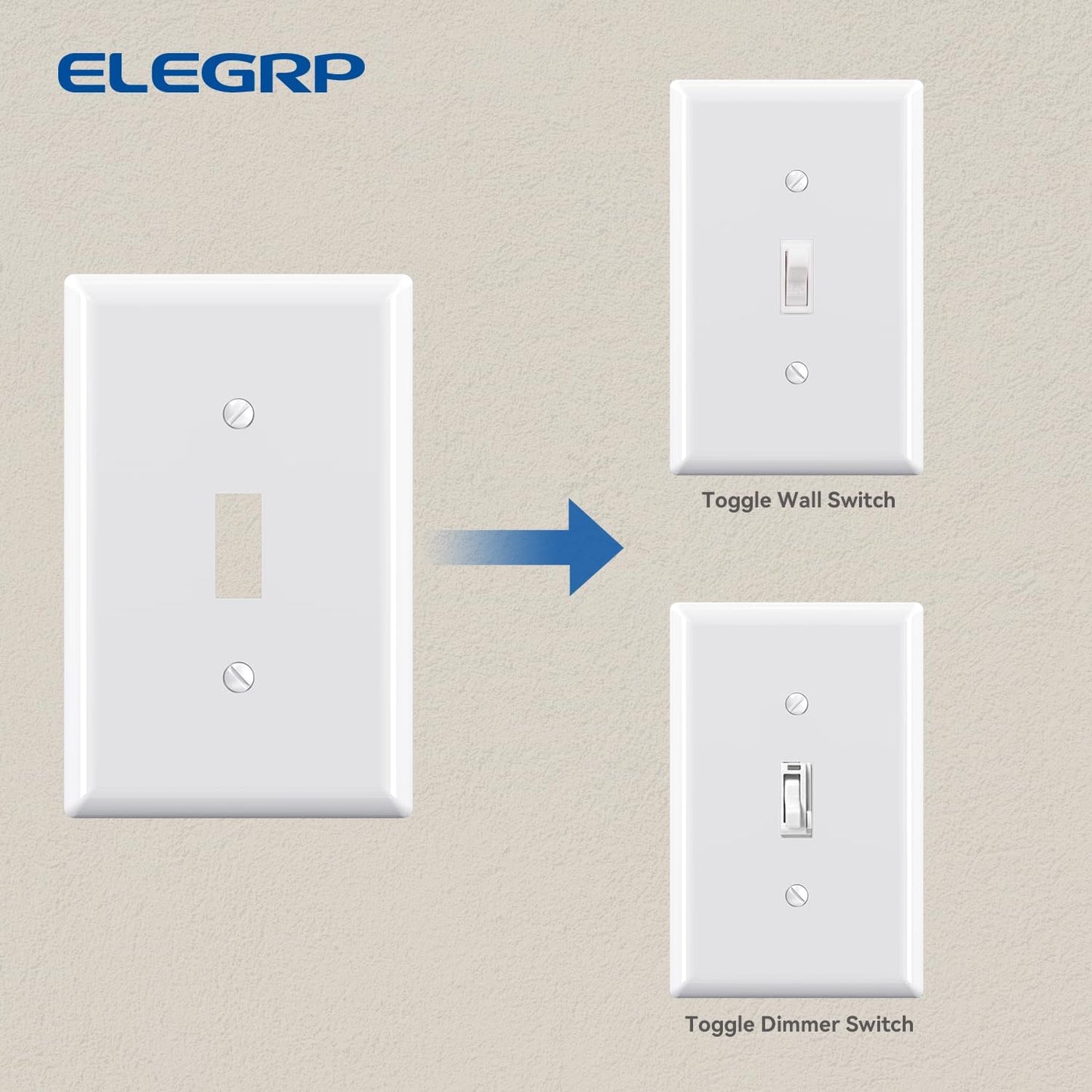 Cubiertas interruptor palanca 1 gang placa pared UL