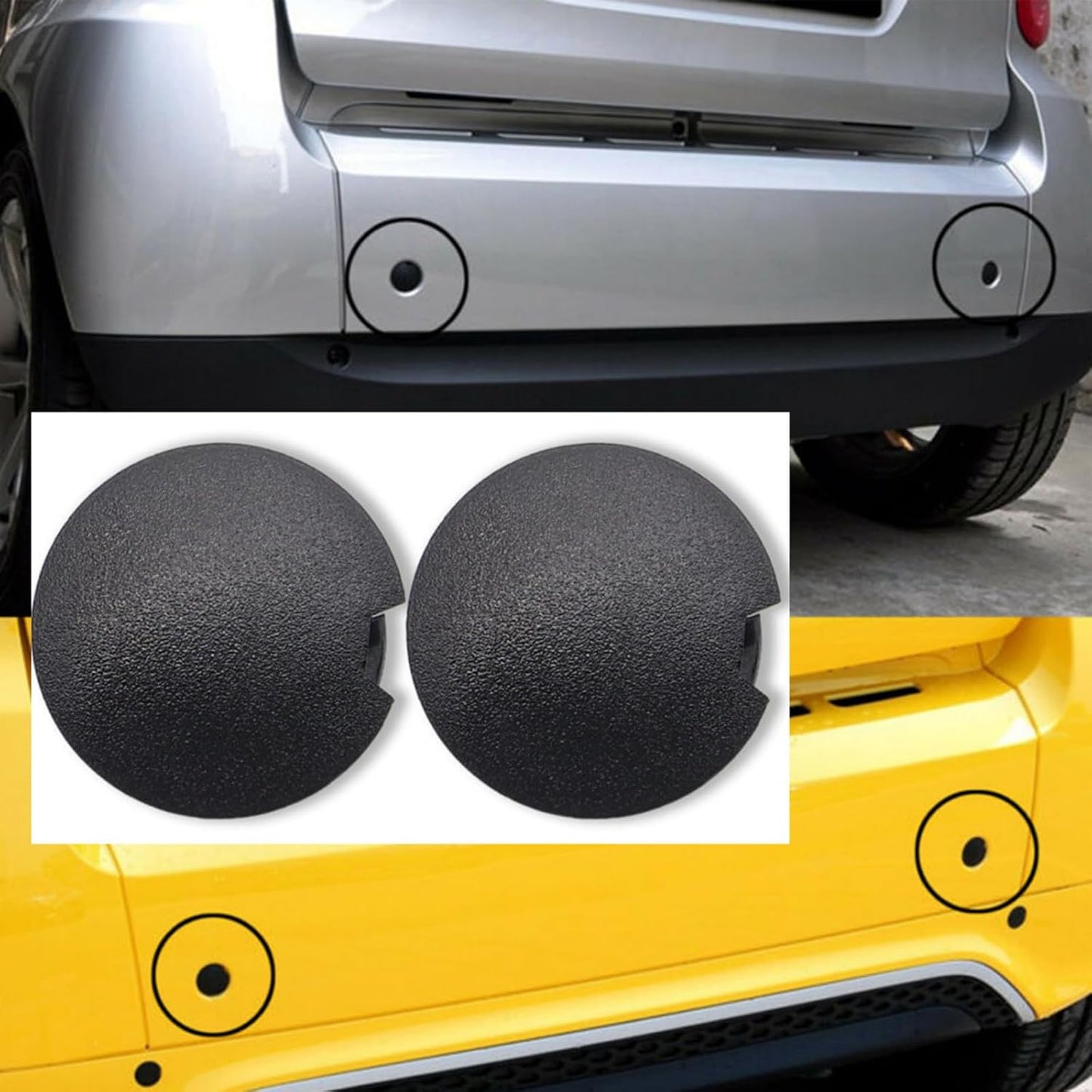 Tapa enchufe parachoques trasero remolque Smart Fortwo 2008-C22A