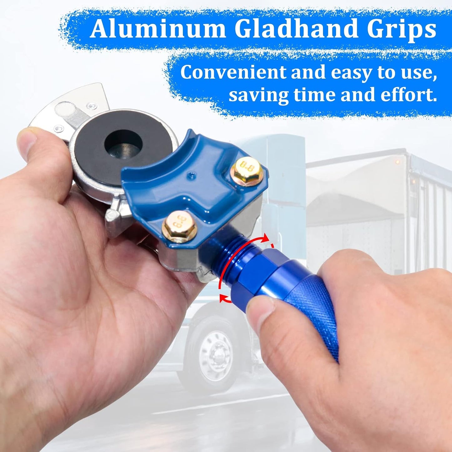 Manos Glad con agarres aluminio 2 set 4 sellos 2 cintas PTFE
