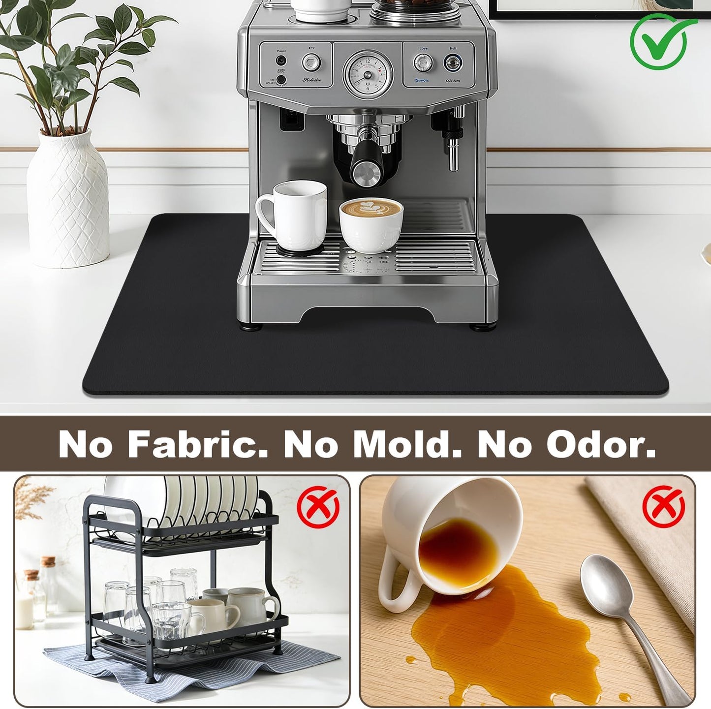 Tapete café mostrador absorbente con base antiderrap