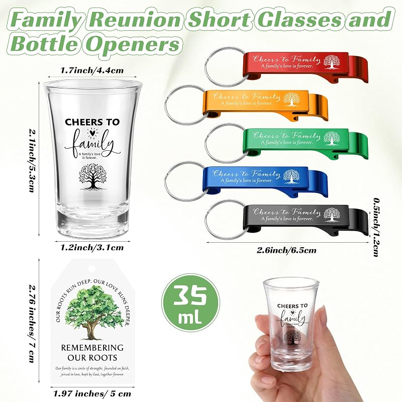 Set 25 Vasos Acrílicos 2oz para Reuniones Familiares