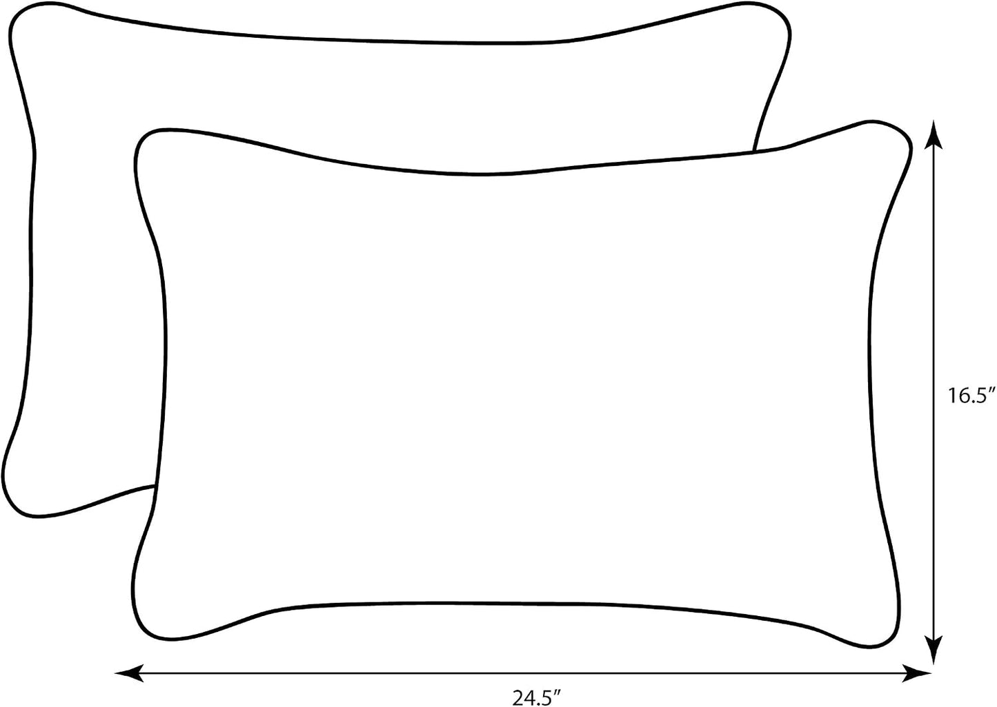 Almohada lumbar decorativa felpa 16.5x24.5" azul/verde 2 Uds