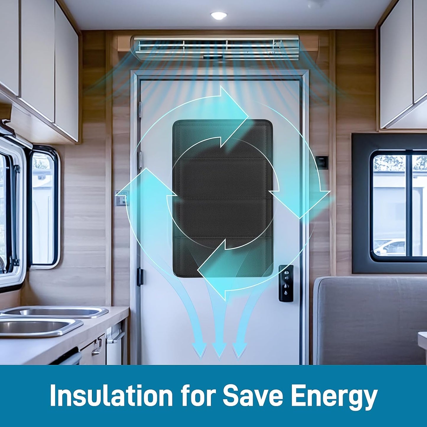 Cubierta sombra puerta RV 25x16" magnética opaca plegable