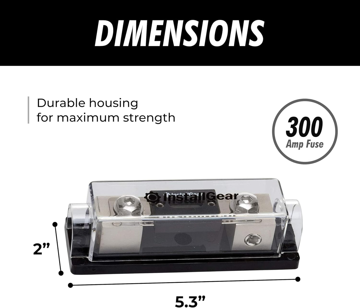 Bloque fusibles 300A portafusibles ANL cubierta transparente