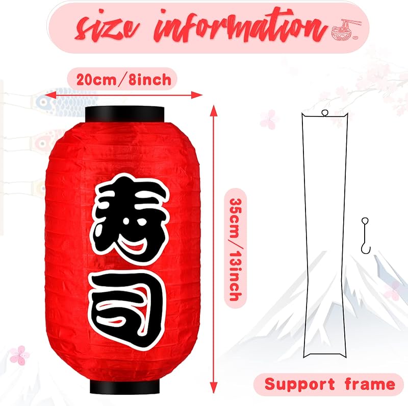 Farol seda roja 14pulg tradicional colgante para fiesta juego 4