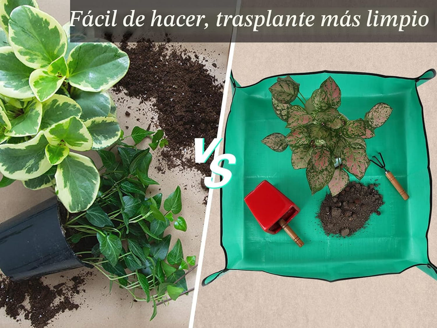 Tapete trasplante plantas interior impermeable 26.8x26.8