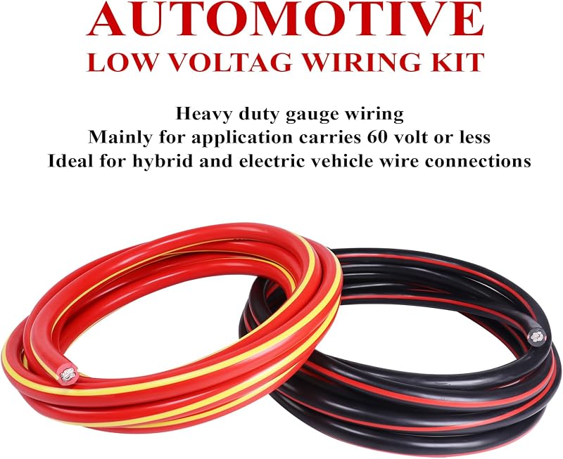 Cable batería 2 AWG 3pies negro rojo con terminales SC