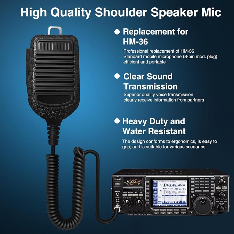 Micrófono altavoz coche para ICOM IC-718 7600 7800