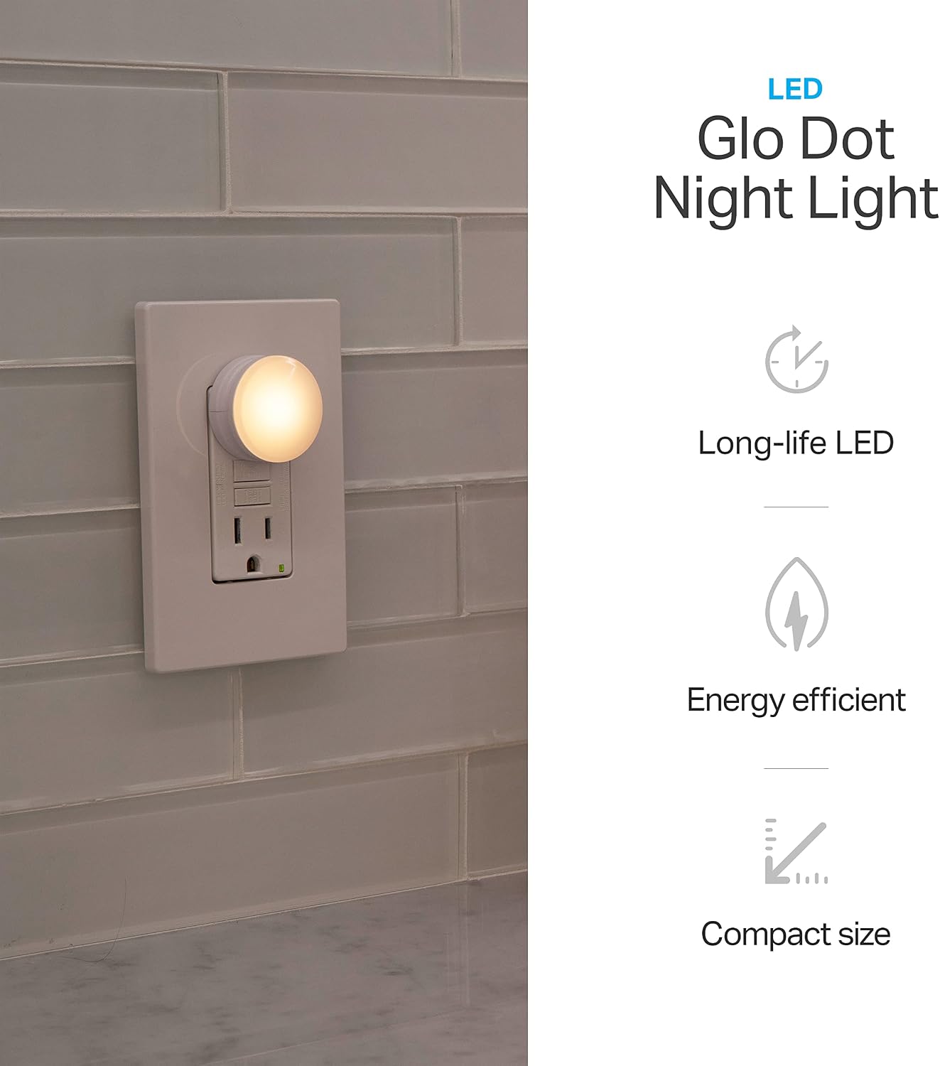 Luz nocturna enchufable LED sensor amanecer pack 10
