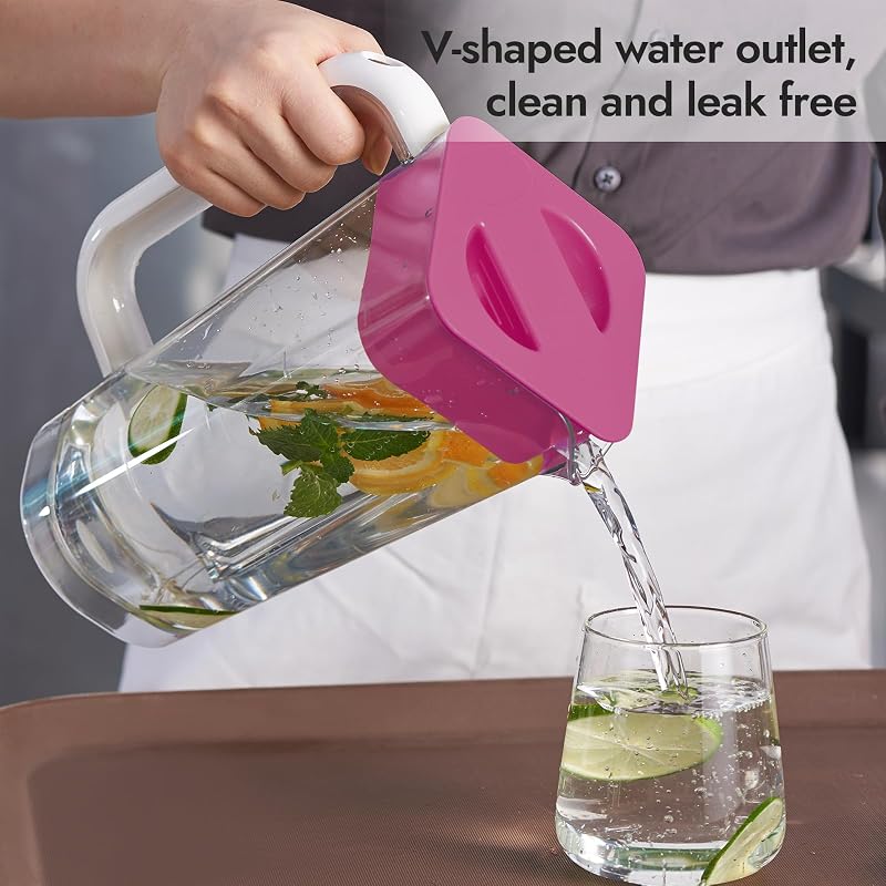 Jarra plástica 2L con tapa asa para cocina café y bebidas