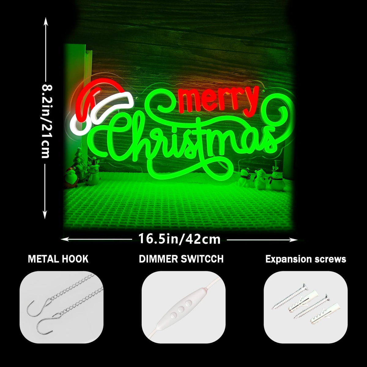 Letrero neón Navidad decoración pared fiestas hogar regalo