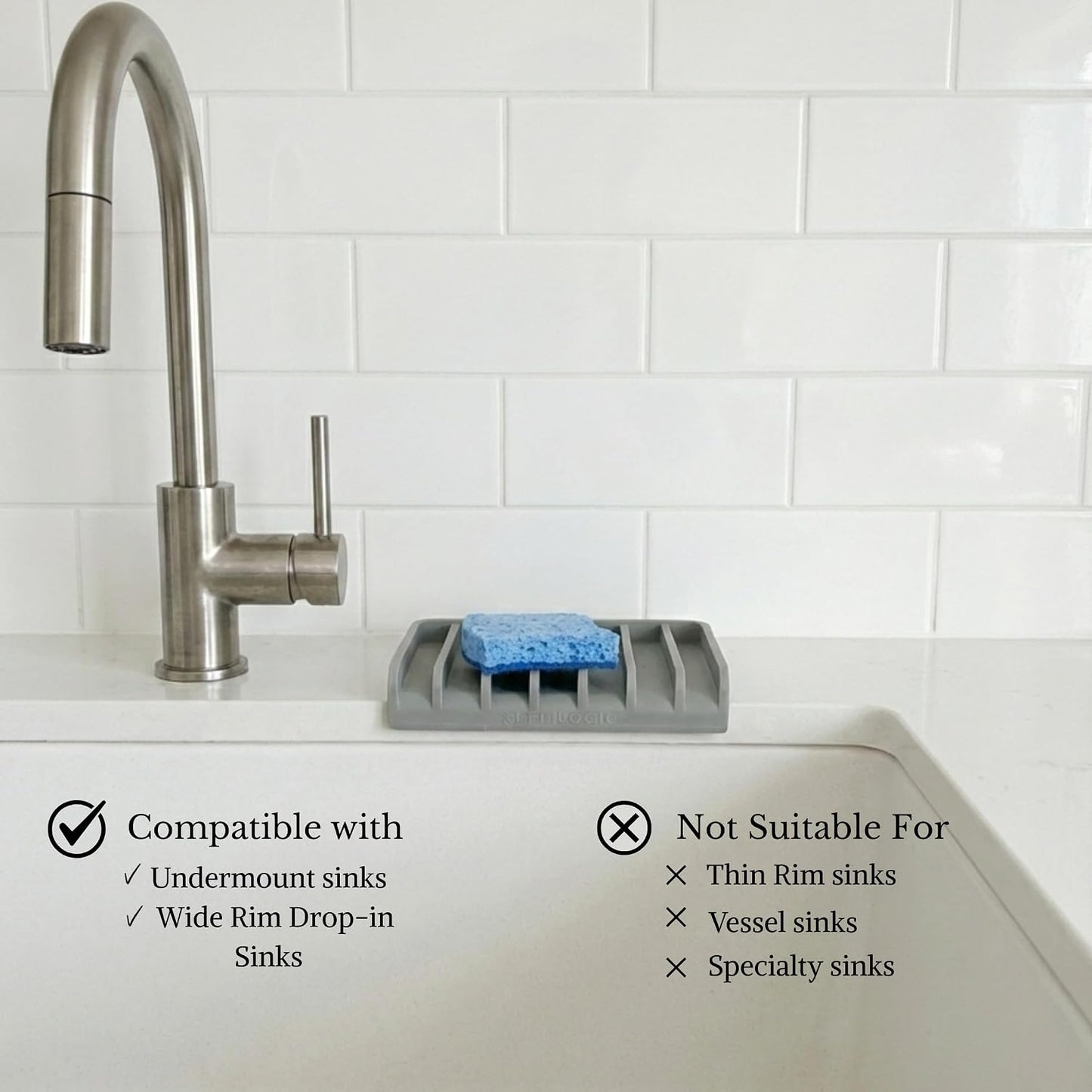 Organiz. fregadero silicona autodrenante gris