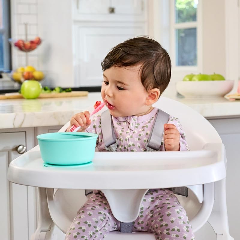 Cucharas para bebés con luz LED paquete 3 rosa/morado