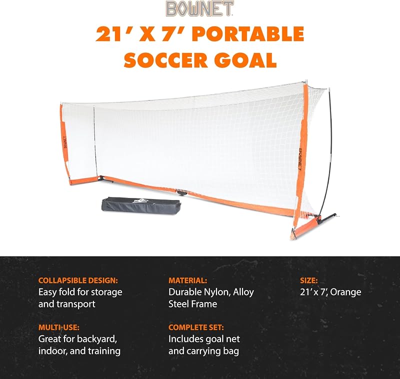 Portón fútbol plegable con red para entrenamiento