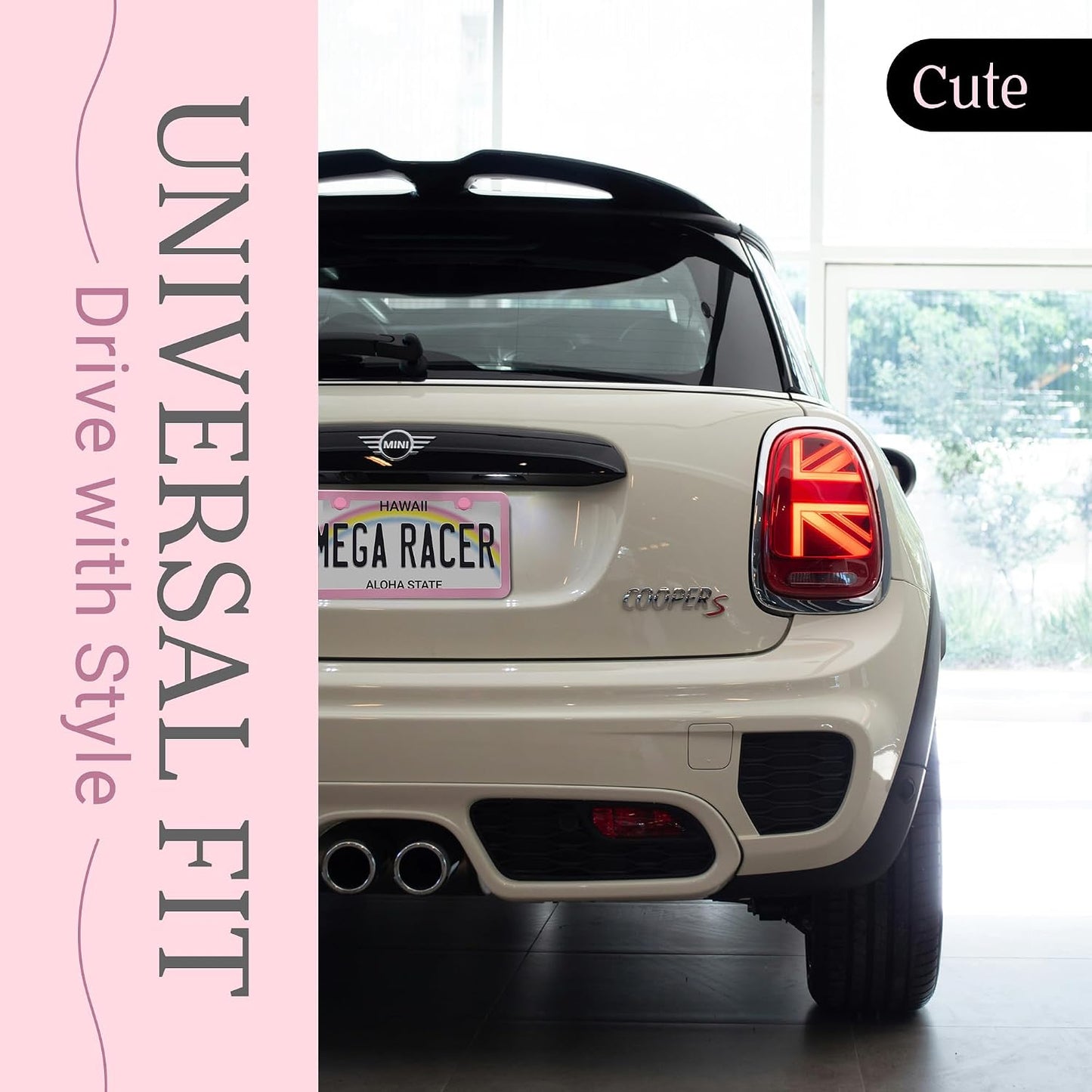 Set 2 Marcos Rosas para Placa Mujer y Niña