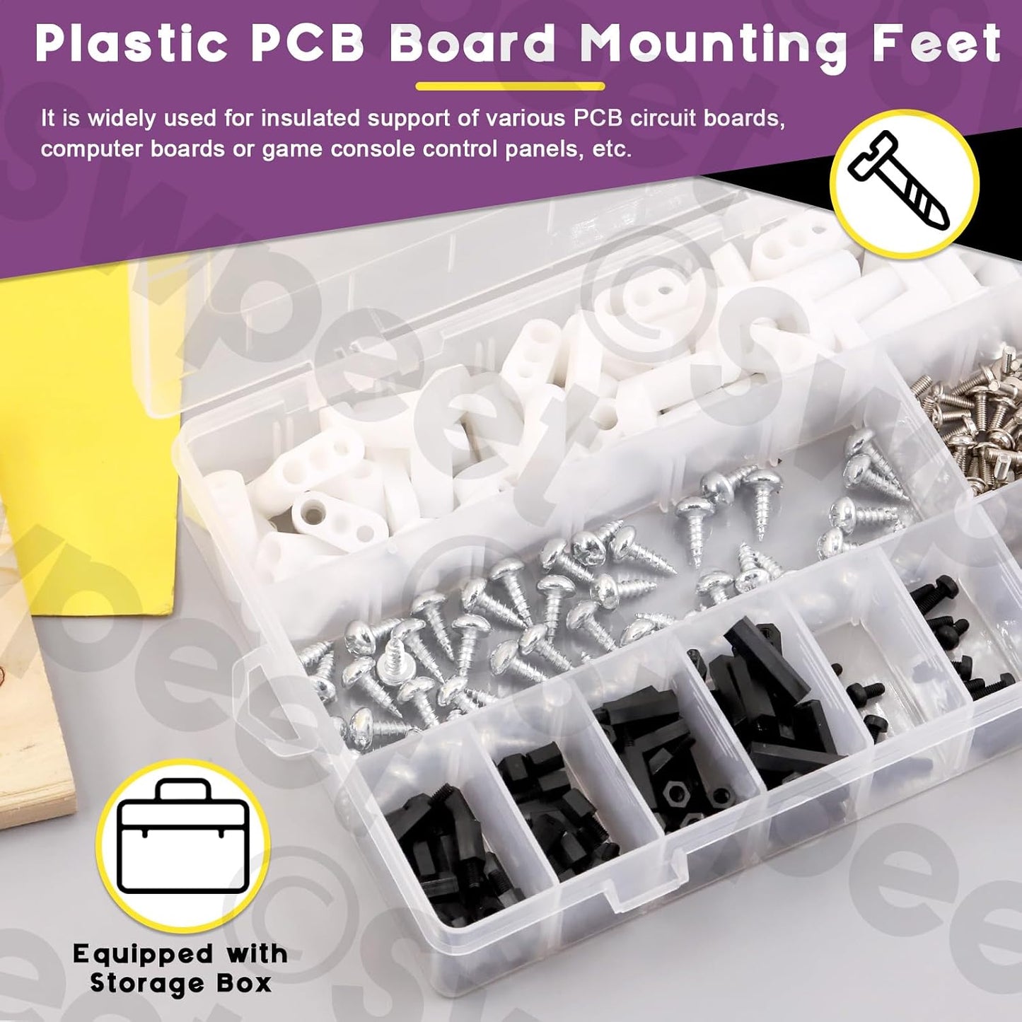 Kit 321 Pzas Espaciador Plástico PCB M3 Hexagonal