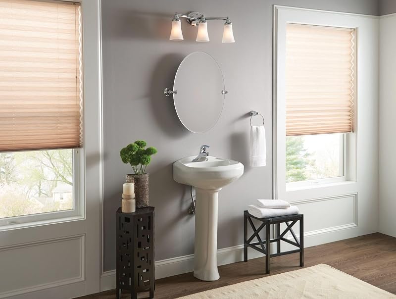 Accesorio baño doble montaje 3 luces vidrio esmerilado