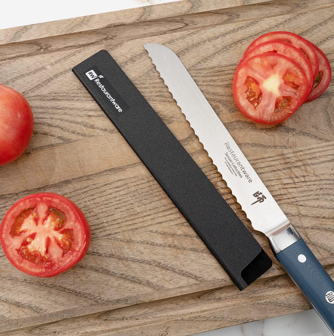 Funda cuchillo 10x1.5pulg protector fieltro plástico negro