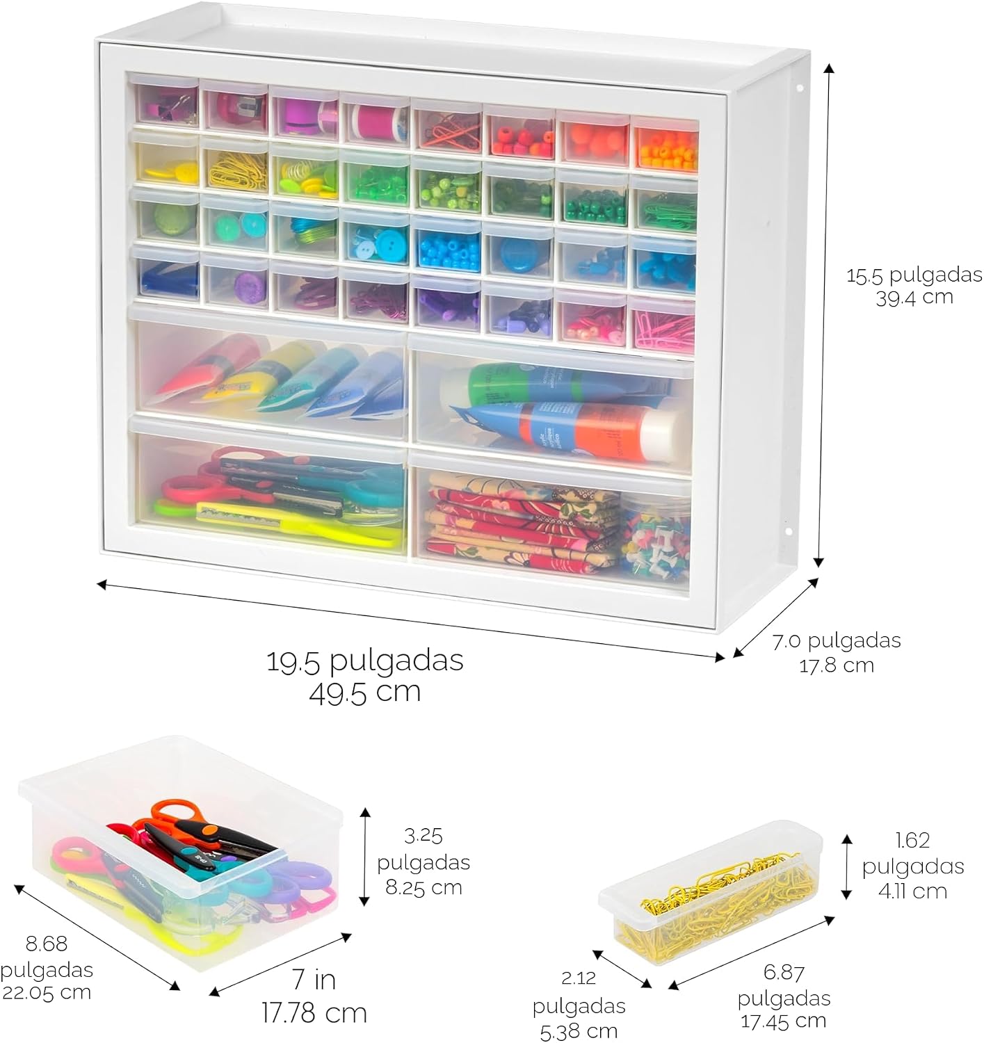 Organiz. herramientas 36 cajones para hardware y electrónica