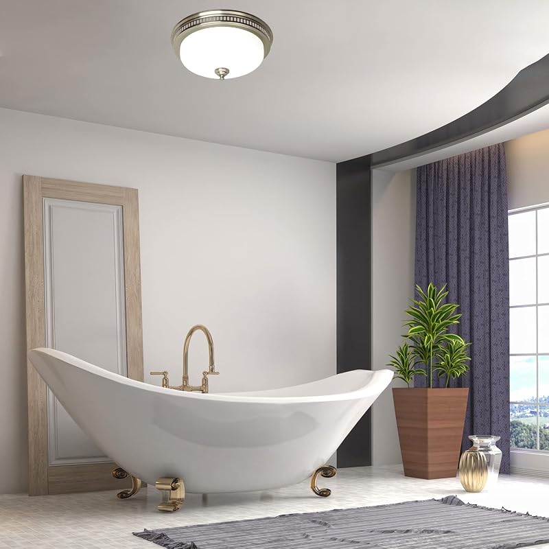 Extractor baño con luz silencioso 110 CFM níquel