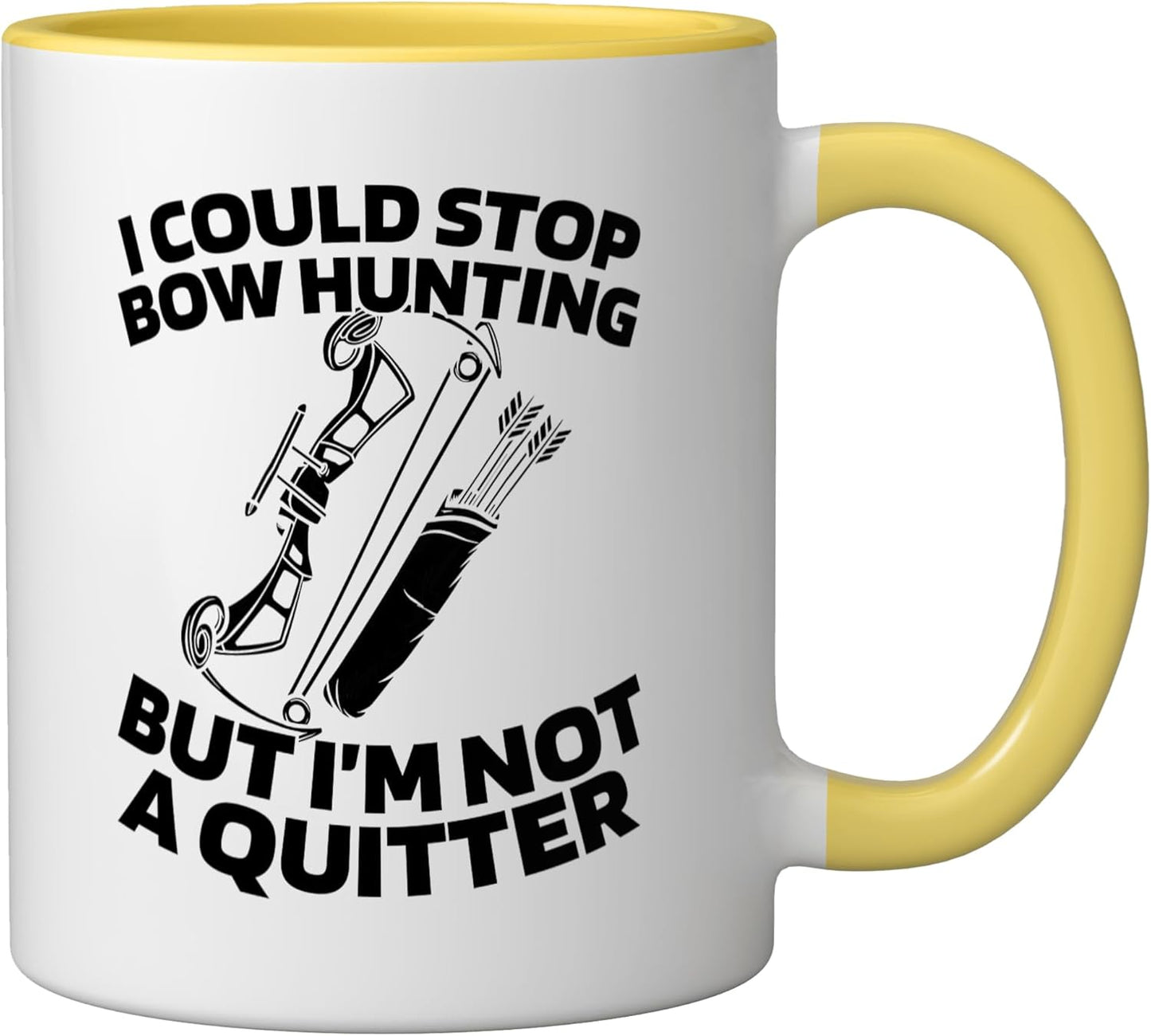 Taza Cerámica para Arco y Flecha Amarillo Blanco