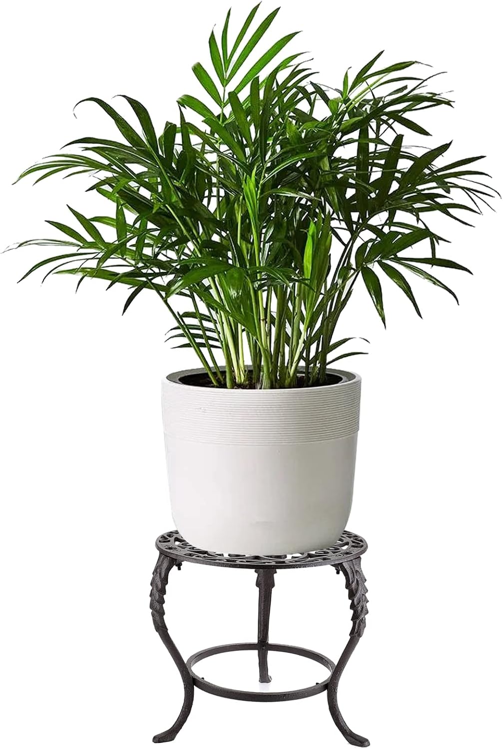 Soporte hierro fundido para macetas rústico decorativo