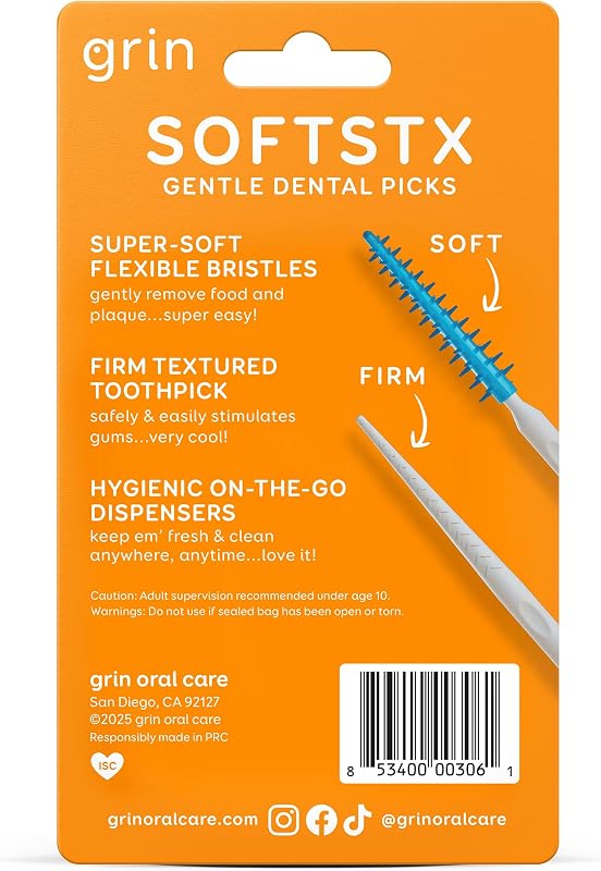Palillos dentales suaves 90uds cerdas flexibles sabor menta