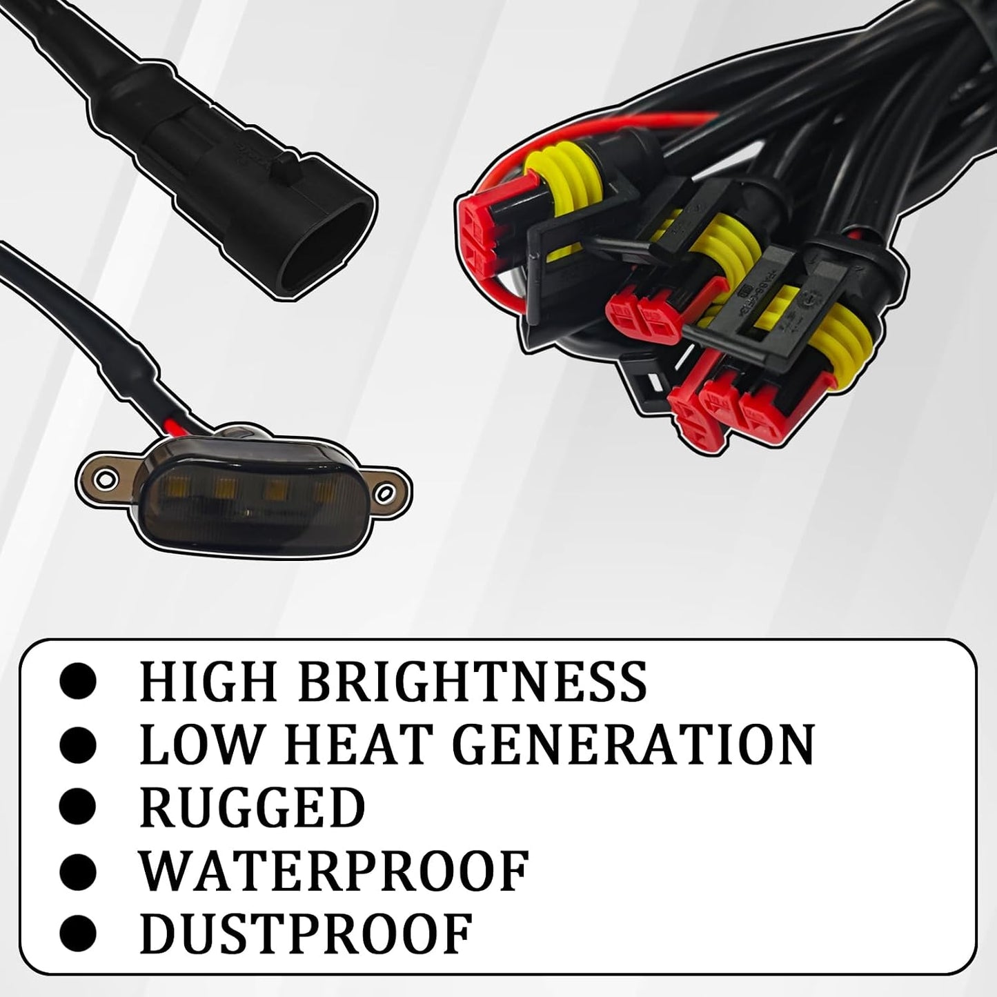 4 Luces LED Parrilla F150 F250 F350 Ámbar Brillante
