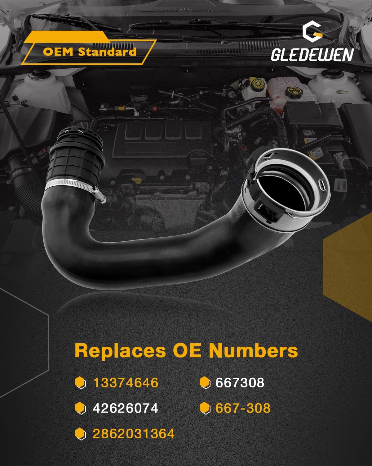 Manguera intercooler comp Chevrolet Cruze L4 16-19