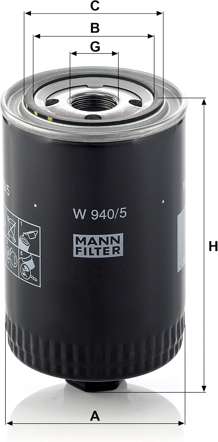 Filtro de Aceite W940/5 para Motores de Automóvil