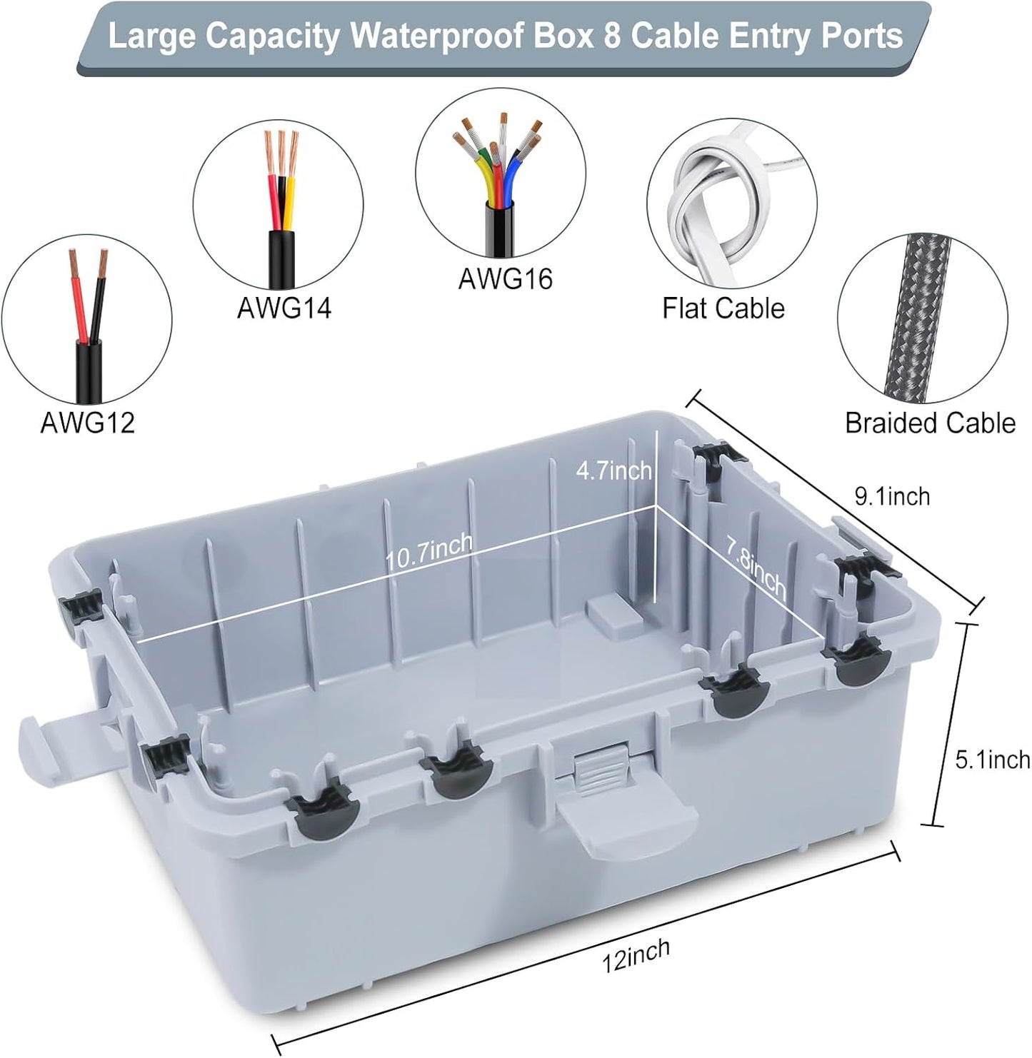 Caja eléctrica exterior IP54 impermeable cubierta toma