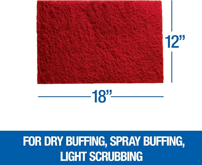 Almohadillas pulido seco 12x18pulg rojo pack 5 madera dura