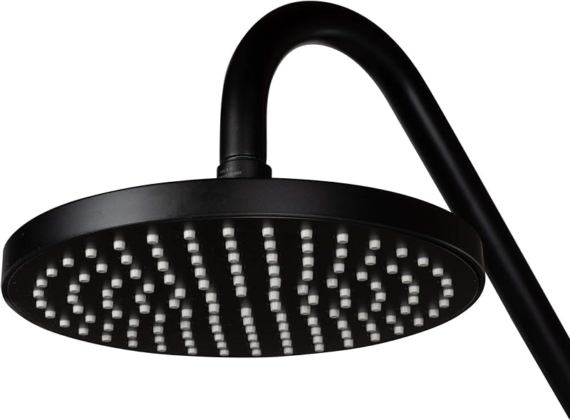 Sistema regadera Kauai III 8" lluvia 5 func. negro mate
