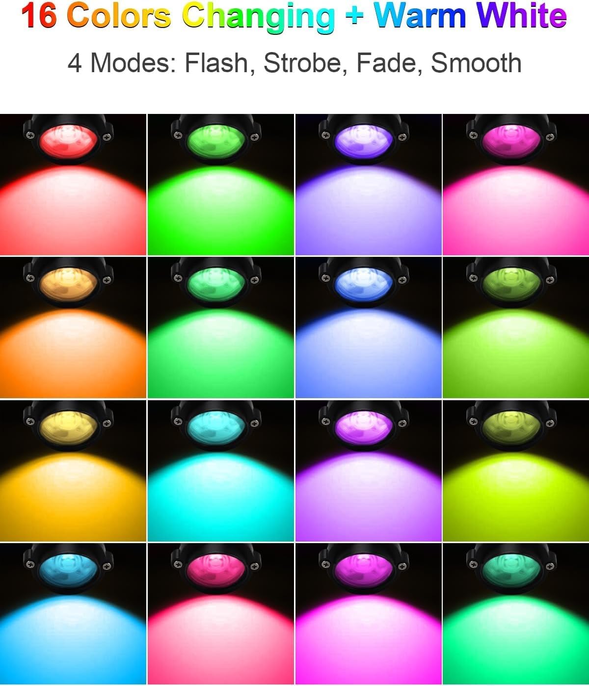 Luces LED RGB interiores con control remoto 120V 10W enchufe