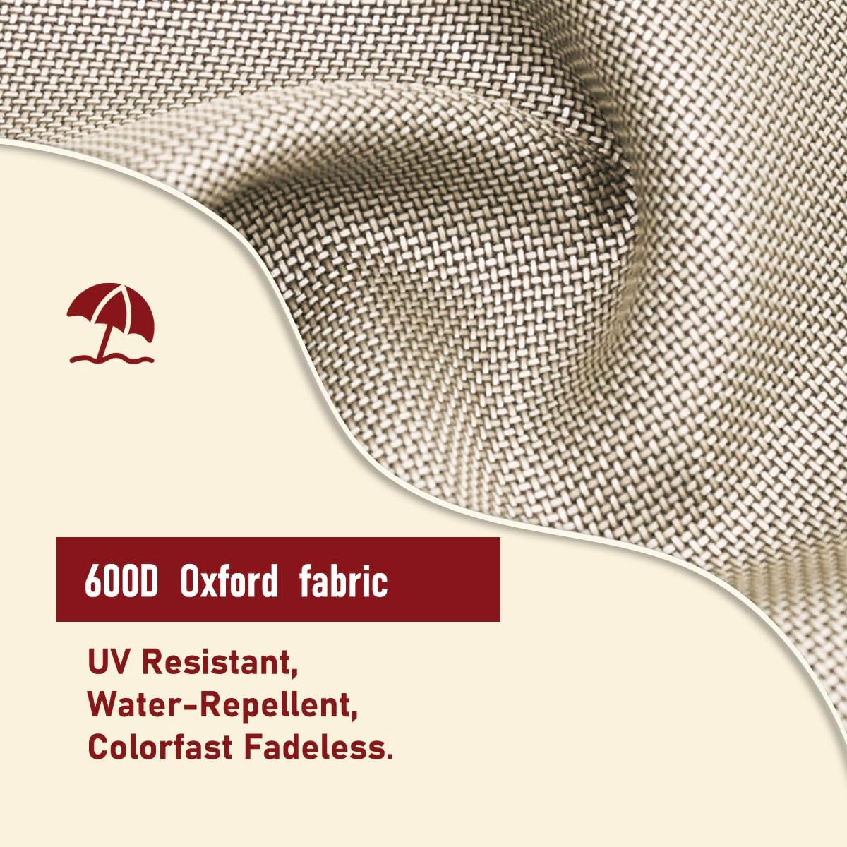Funda sombrilla patio tela poliéster 600D impermeable