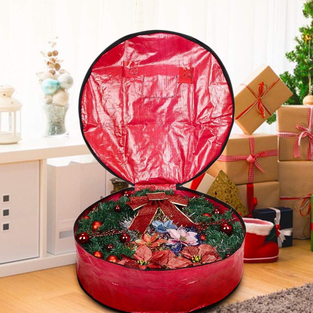 Bolsa almacenamiento Navidad 30x8" material resistente asas