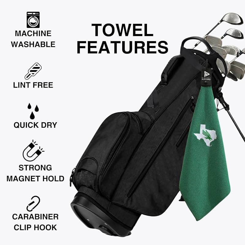 Toalla golf magnética microfibra imán clip bolsas carritos