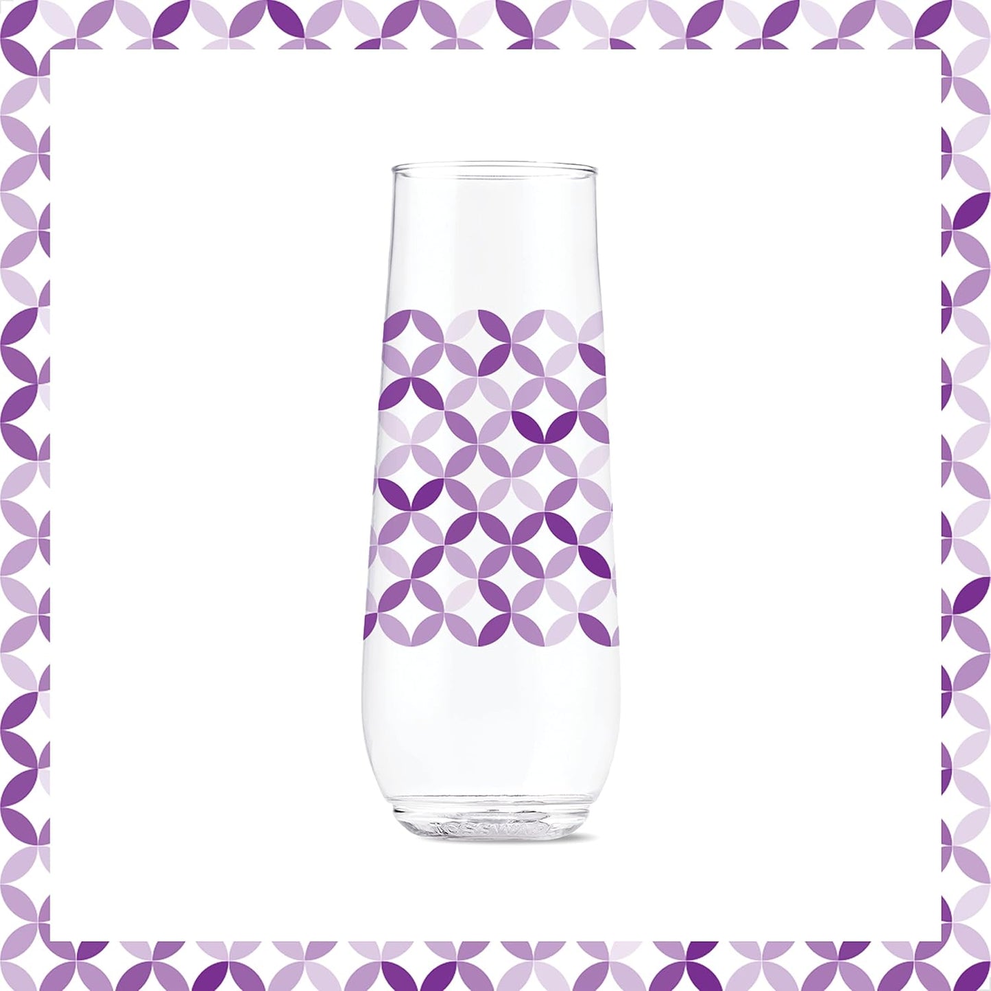 Set 6 Copas Champán Flauta 9oz Plástico Transparente