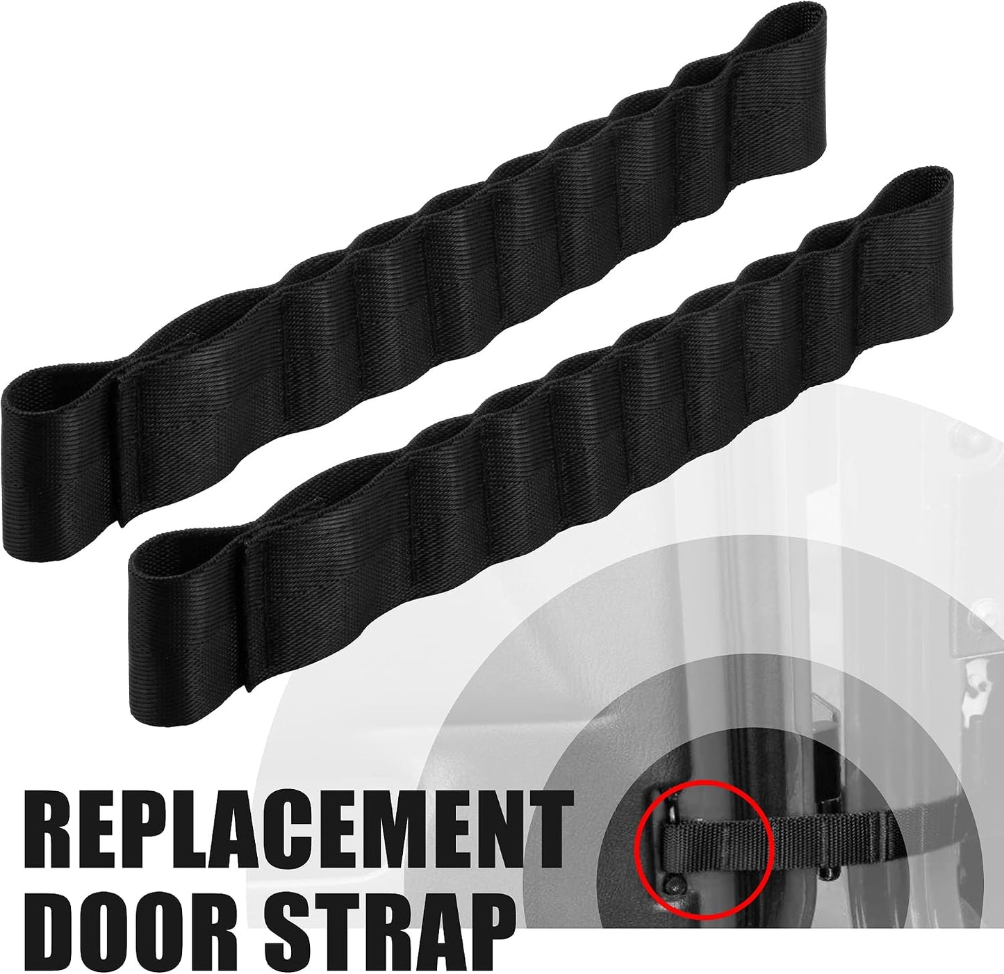 2 Pzas Correas Puerta Nylon Jeep Wrangler 1000lb