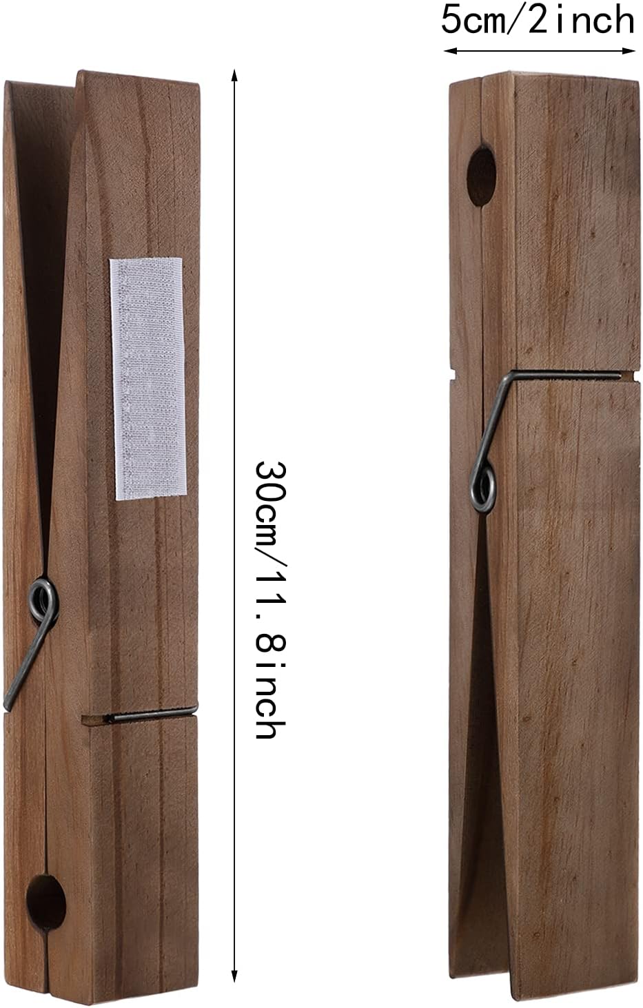 Pinza madera jumbo 12pulg para ropa y toallas