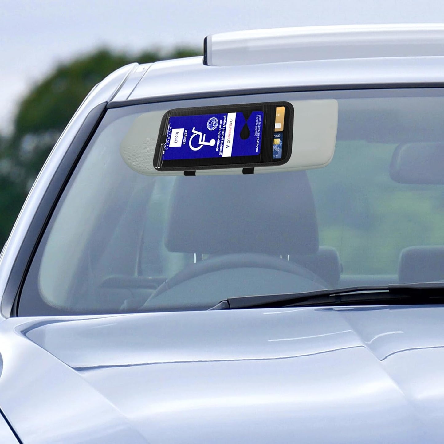 Soporte cartel discapacitados para visera automóvil