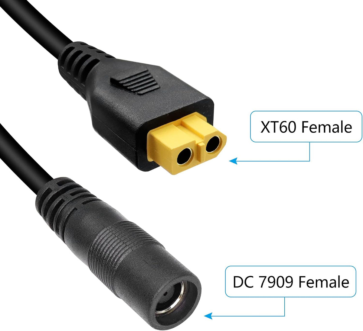 Adaptador XT60 a CC 0.315pulg 14AWG para estación energía