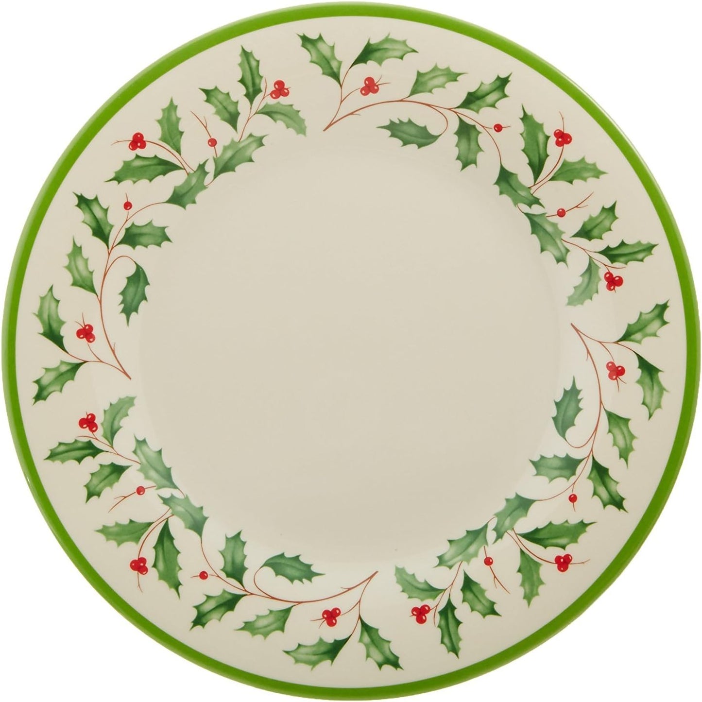 Set 4 Pzas Platos Melamina 12pulg Cubicas Navideñas