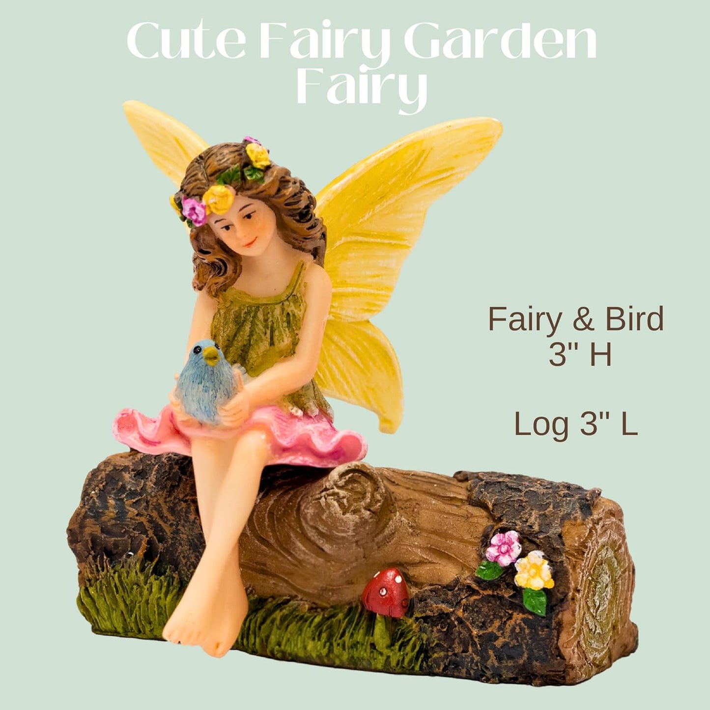 Kit figuras hadas miniatura para decorar jardín y interior